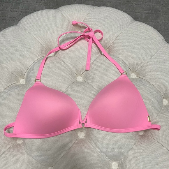 PINK Victoria’s Secret Bikini top - pink size 32DD - Picture 1 of 3